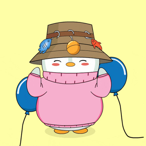 Blushing Penguin Birthday Month Celebration GIF