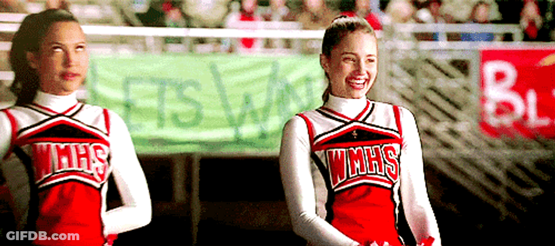 Blushing Quinn Fabray Glee GIF