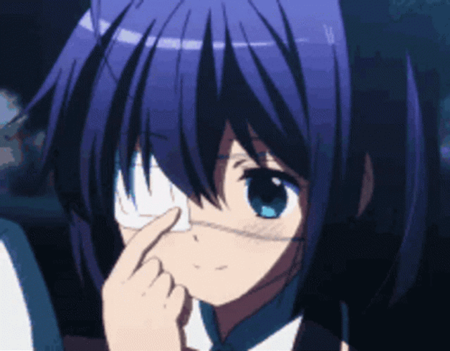 Blushing Rikka GIF