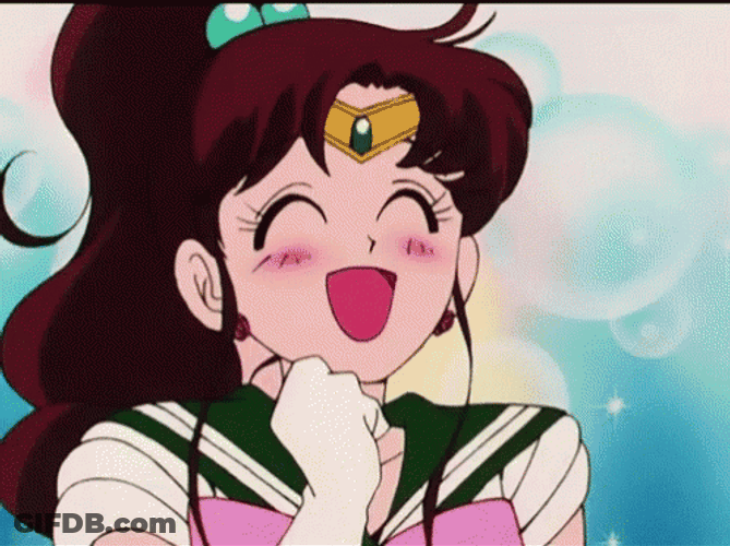 Blushing Sailor Jupiter Tilting Head GIF