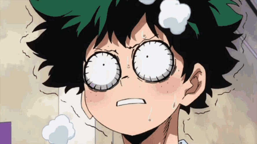 Blushing & Shaking Deku GIF