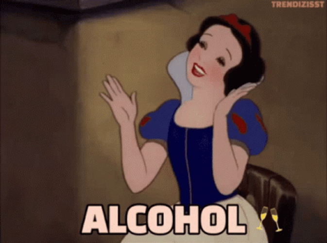 Blushing Snow White Alcohol GIF