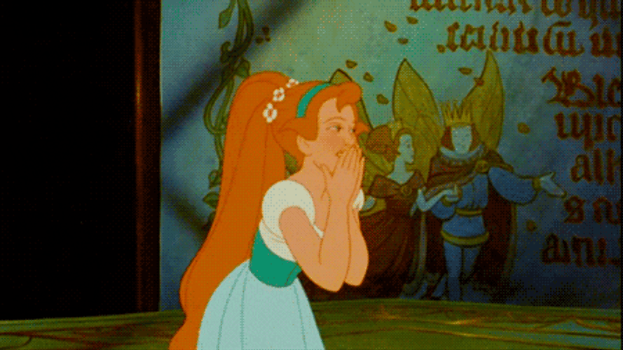 Blushing Thumbelina Cartoon GIF