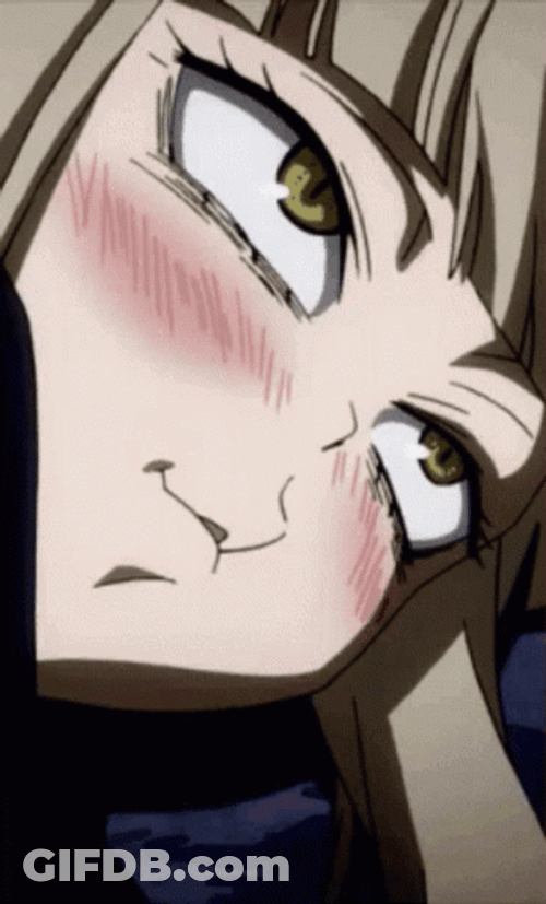 Blushing Toga Himiko GIF