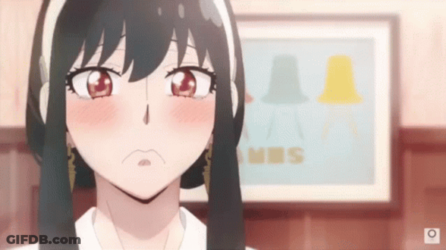Blushing Yor Forger Red Face GIF