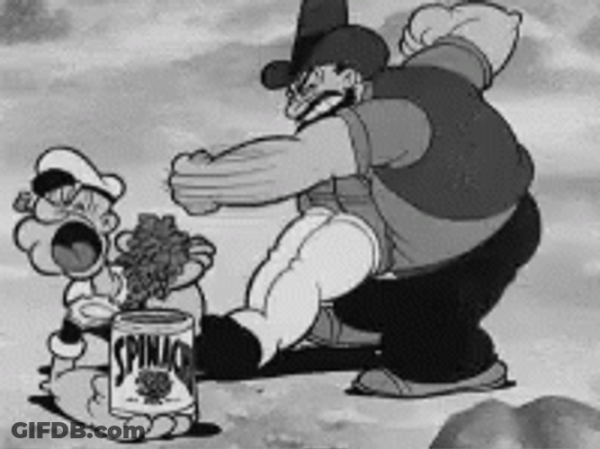 Bluto Popeye Silly Fight GIF