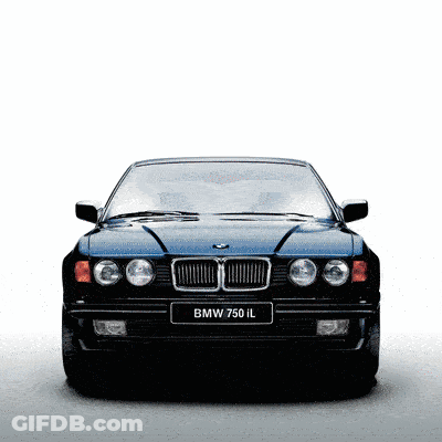 BMW 750 IL Front View GIF