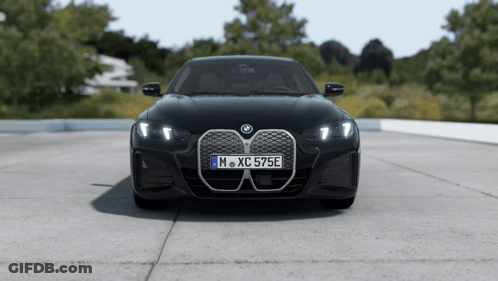 BMW 750IL Front View GIF