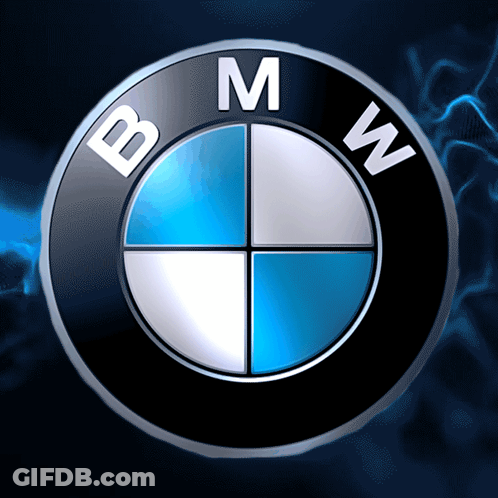 BMW Logo With Smoke On Dark Background GIF