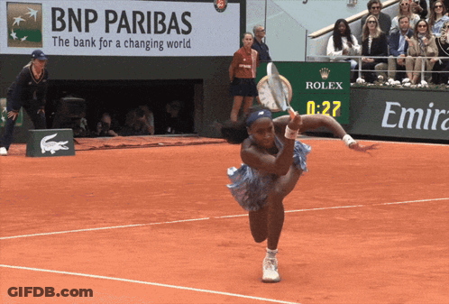 BNP Paribas Ad Behind Tennis Player GIF