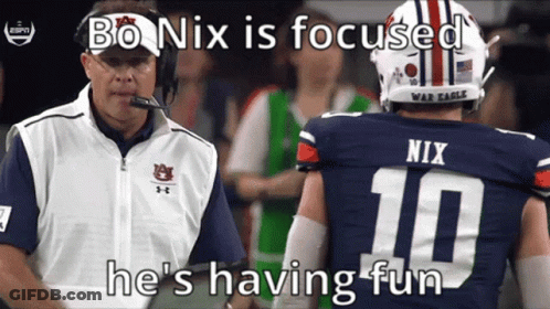 Bo Nix Focused Having Fun On Screen GIF