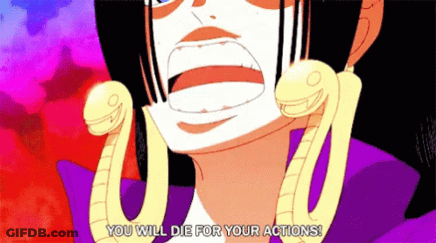 Boa Hancock Angry Captain Pirate Empress GIF