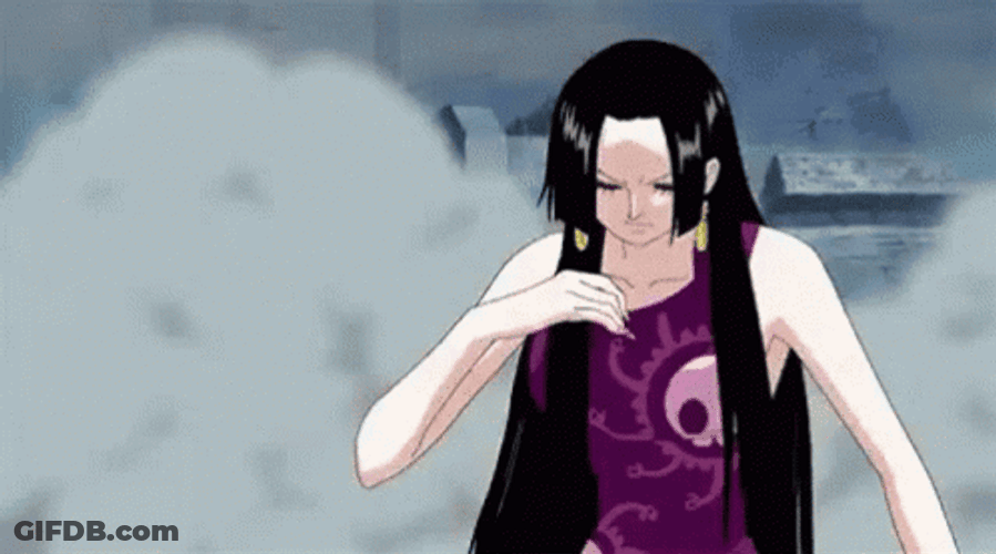 Boa Hancock Angry Reaction Point Finger GIF