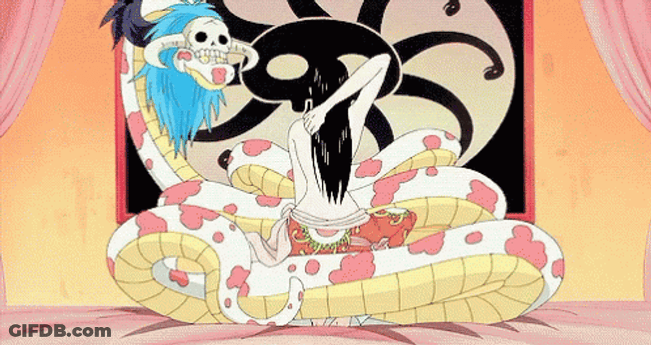 Boa Hancock Anime Back Tattoo Reveal GIF