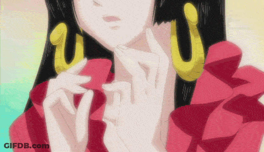 Boa Hancock Head Shake Anime Blush GIF