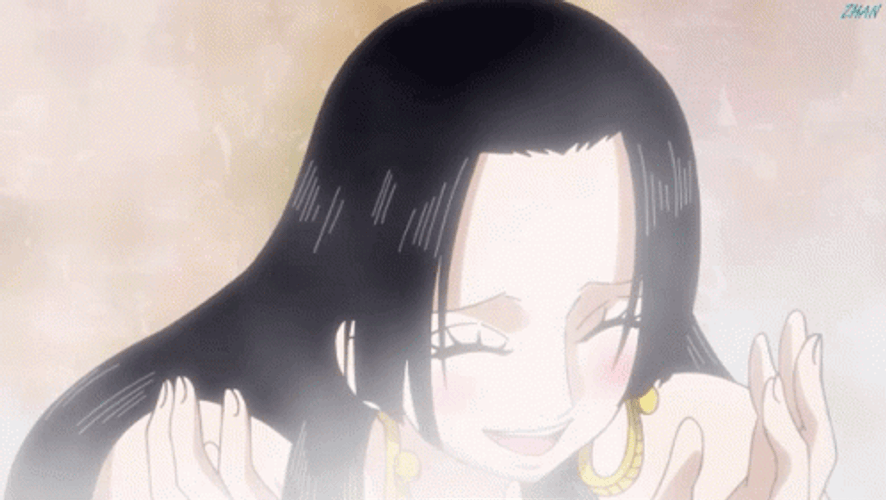 Boa Hancock Steam Hot Blushing Hearts GIF