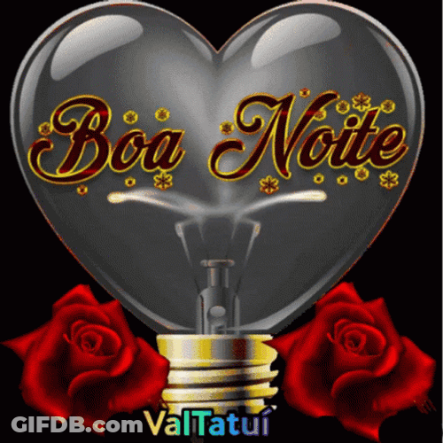 Boa Noite Heart Bulb GIF