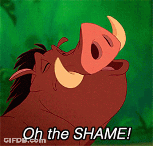 Boar Saying Oh The Shame GIF