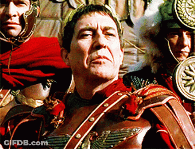 Boastful Caesar Stare GIF
