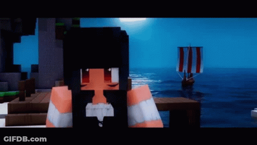 Boat Explosion Aphmau Shocked Reaction GIF
