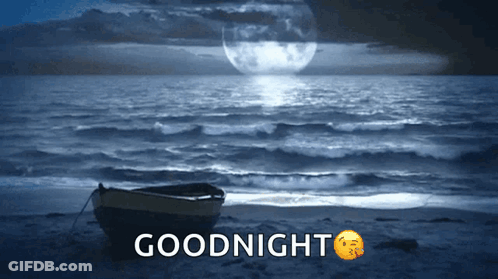 Boat On Beach Goodnight GIF