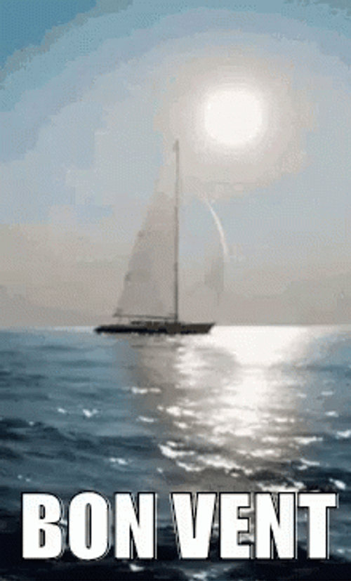 Boat Sailing In The Sea GIF