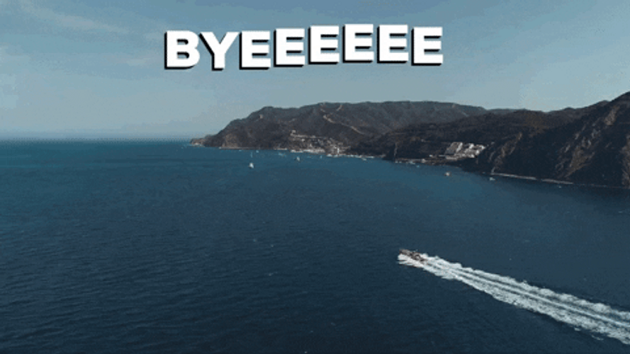 Boat Sailing On A Sea Byeeee GIF
