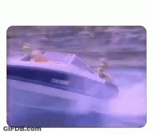 Boat With License Plate Starting With T GIF