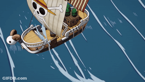 Boat With Skull And Crossbones GIF