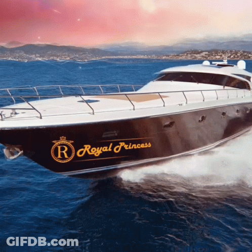 Boat With Wooden Deck And Hatch GIF