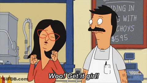 Bob Burgers Bob And Wendy Celebrating Bob's Birthday With Cake GIF