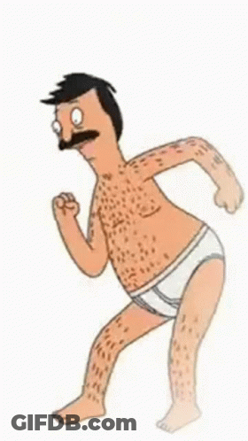 Bob From Bob's Burgers Dancing Shirtless In Underwear GIF