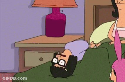 Bob From Bob's Burgers Lying On Back In Bed GIF