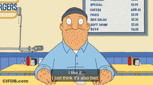 Bob From Bobs Burgers Sitting At Table GIF