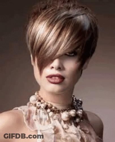 Bob Hair Asymmetrical Blond GIF