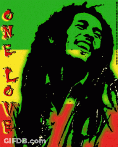 Bob Marley Dreadlocks Poster GIF