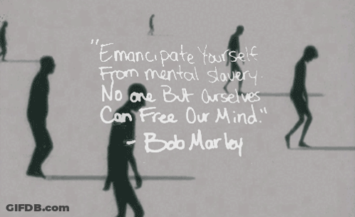 Bob Marley Quote On Wall GIF