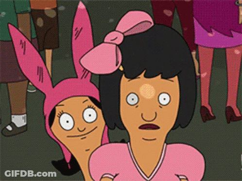 Bob Pink Bunny Hat Tina Pink Dress GIF