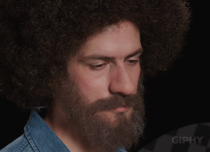 Bob Ross Changing Facial Expression GIF