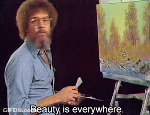 Bob Ross Saying Beauty Is Everywhere GIF