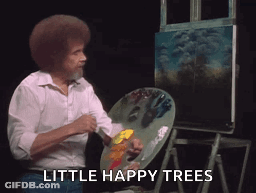 Bob Ross Saying Little Happy Trees GIF