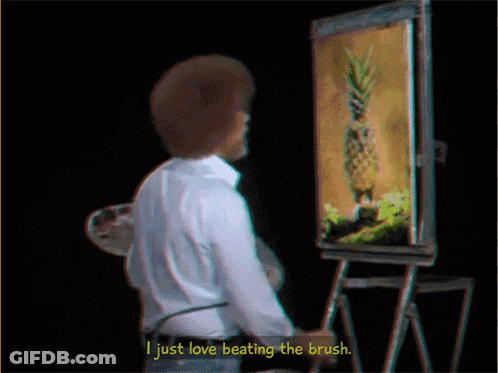 Bob Ross Saying Not A Pineapple GIF