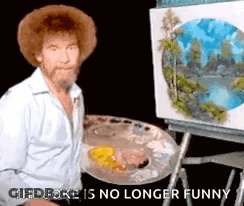 Bob Ross Standing With Palette GIF