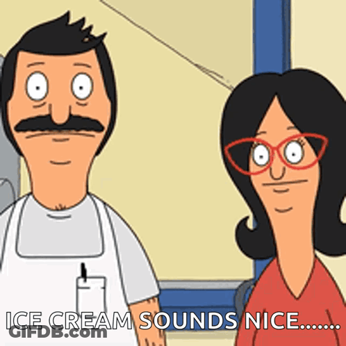 Bob's Burgers Bob And Wendy Ice Cream Sounds Nice GIF