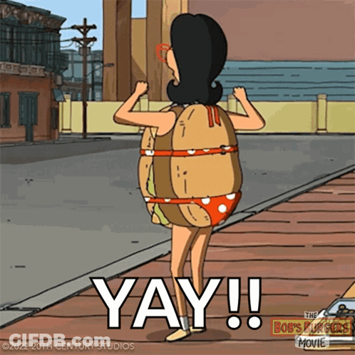 Bob's Burgers Character Saying Yay GIF