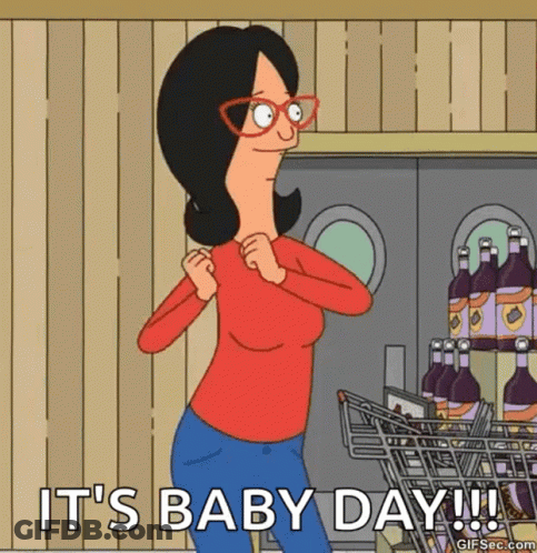 Bob's Burgers Character Standing In Front Of Shopping Cart GIF