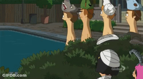 Bob 'S Burgers Characters Are Hiding In The Woods And Bob Says There 'S A Lot Of Carrots In That Stew GIF