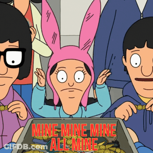 Bob's Burgers Characters Saying Mine GIF
