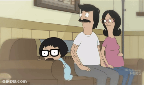 Bob's Burgers Family Sitting On Couch GIF