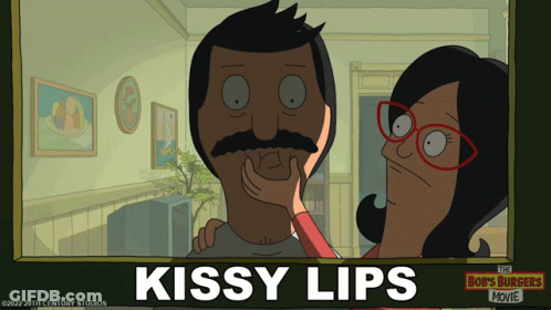 Bob's Burgers Movie Poster Man Kissed By Woman GIF